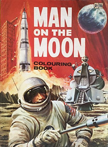 Vintage 1969 Man On The Moon Colouring Book Large Paperback World Distributers