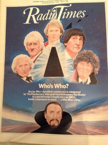 Vintage 1983 Radio Times Magazine from 19 - 25 of November, celebrating the 20th anniversary of Doctor Who
