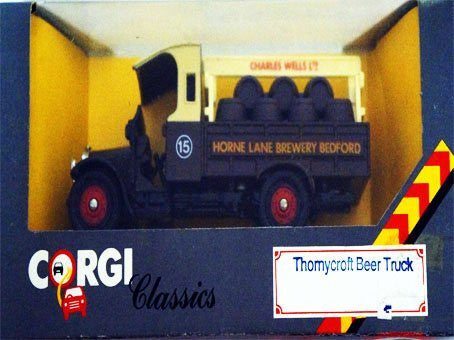 Vintage Corgi Classics 1986 Horne Lane Brewery Bedford Thornycroft Beer Truck Diecast Replica No. C867/1 Mint In The Box