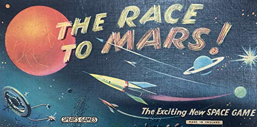 Vintage 1962 Ultra Rare Spears Games The Race To Mars Board Game The Exciting Space Race Game - Fantastic Condition 100% Complete & Boxed