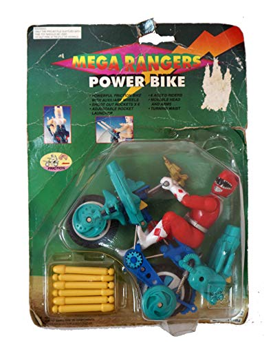 Vintage 1994 Australian Issue Mega Rangers Red Ranger With Power Bike - Sealed On The Card