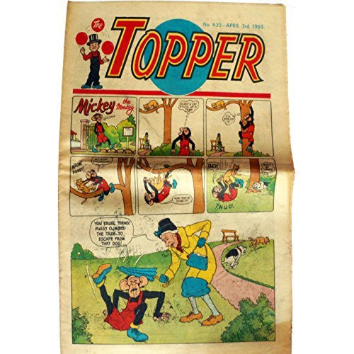 Vintage The Topper Weekly Boys And Girls Comic Every Thursday 3rd April 1965 By D C Thomson & Co