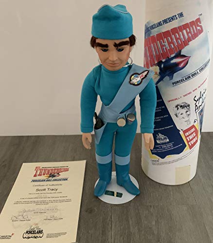 Thunderbirds Gerry Andersons English Classic Porcelains 21 Inch Scott Tracy 1 Pilot Porcelain Doll Collection Offically Signed And Authorized By Sylvia Anderson Limited Edition, 2005 Release