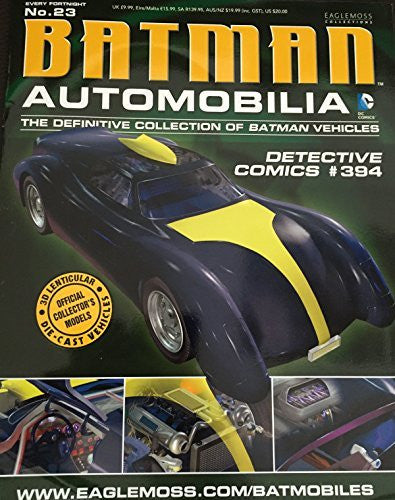 Batman Automobilia No. 23 Definitive Comics # 394 Eaglemoss Collections Diecast Model Batmobile With Magazine