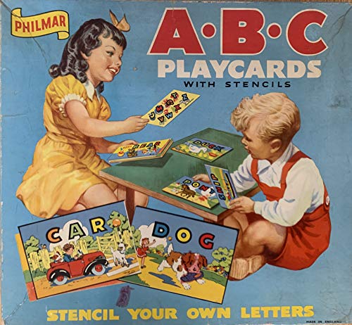 Vintage 1960's ABC Playcards With Stencils Game By Philmar - In The Original Box