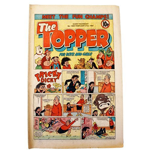 Vintage The Topper Weekly No. 1464 Boys And Girls Comic Every Thursday 21st February 1981 By D C Thomson & Co