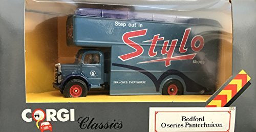 Vintage 1986 Corgi Classics Stylo Shoes Bedford O Series Pantechnicon Lorry No. C953/9 Die-Cast Replica Vehicle 1:43 Scale Mint In Box - Shop Stock Room Find