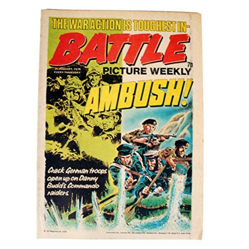 Vintage Battle Picture Weekly Boys Comic Every Thursday 24th January 1976 By IPC Magazines Ltd