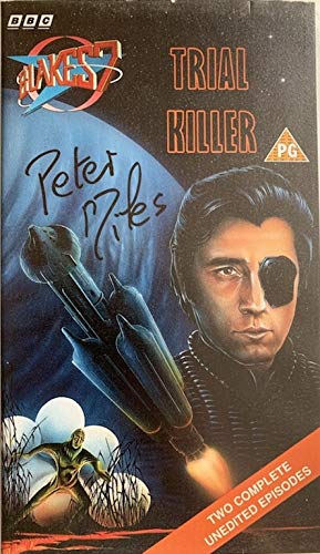 Blakes Vintage 1991 7 VHS Video Cassette Number 10 - Trial & Killer Episodes - Autographed By Guest Star Peter Miles