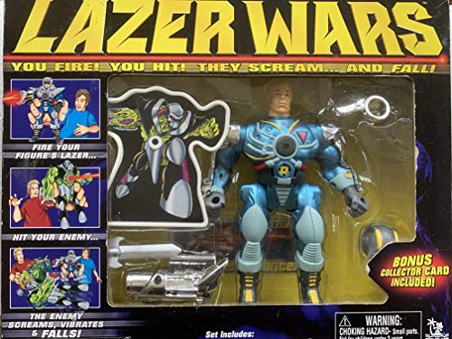 Lazer Wars Vintage 1998 Toy Island Colonel Chance Action Figure Set Factory Sealed Shop Stock Room Find