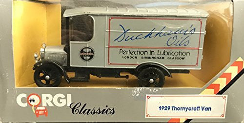 Vintage 1985 Corgi Classics Duckhams Oils 1929 Thornycroft Delivery Van No. 845 Die-Cast Replica Vehicle 1:43 Scale Mint In Box - Shop Stock Room Find