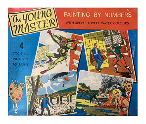 Vintage 1950's The Young Master Painting By Numbers With Reeves Lovely Watercolours - 4 x Exciting Pictures To Paint - 100 % Complete & Unused In The Original Box