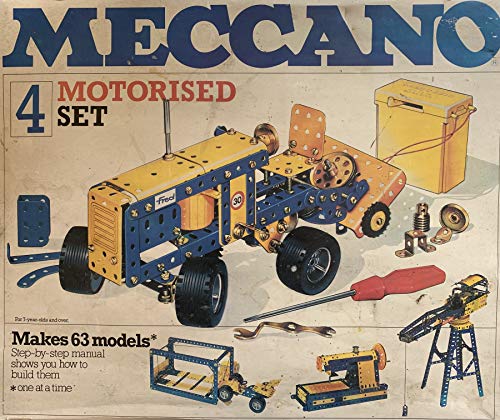 Vintage Classic 1978 Motorised Construction Box Sets A No.4 With Electric Motor Factory Sealed Shop Stock Room Find