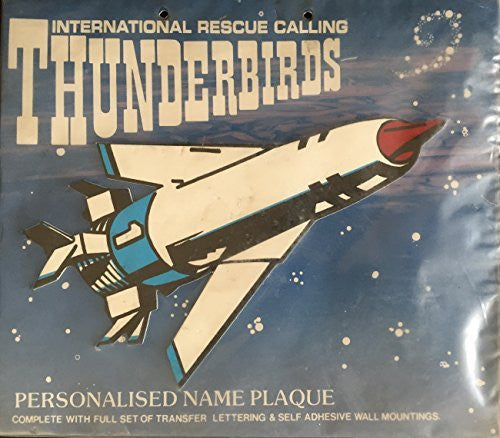 Gerry Andersons Vintage International Rescue Calling Thunderbirds Thunderbird 1 - Personalised Name Plaque - Phantasia Products - Brand New Shop Stock Room Find