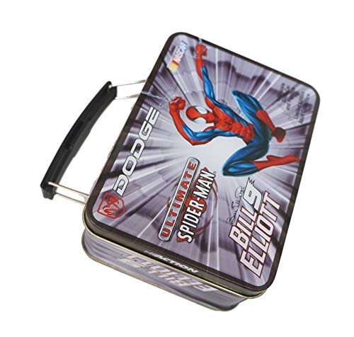 Vintage 2001 Marvel Ultimate Spider-Man Bill Elliott 1:64 Scale Dodge No. 9 Stock Car And Figurine In Collectable Tin Shop Stock Room Find