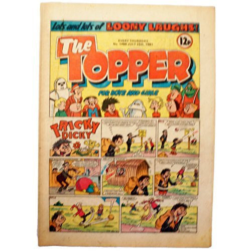 Vintage The Topper Weekly No. 1486 Boys And Girls Comic Every Thursday 25th July 1981 By D C Thomson & Co