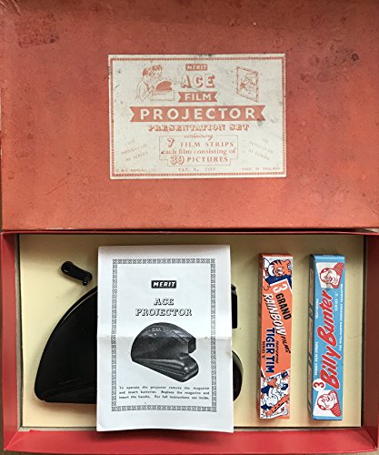 Ultra Rare Vintage Merit S.E.L Ace Projector Presentation Set Including 7 Film Strips Each Film Considtion Of 39 Pictures By J & L Randall Ltd - Mint Condition Unsold Shop Stock Room Find