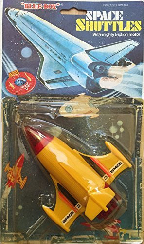 Vintage 1980's Blue Box Space Shuttles With Mighty Friction Motor. New On Card