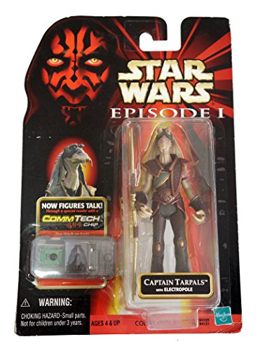 Vintage 1999 Star Wars Episode 1 Captain Tarpals Action Figure With Comm Talk Chip Brand New Factory Sealed Shop Stock Room Find.