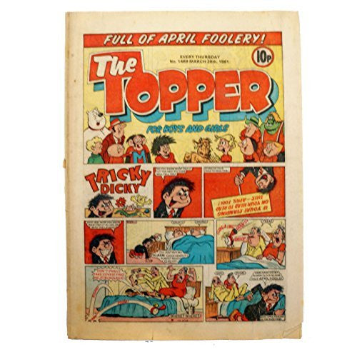 Vintage The Topper Weekly No. 1469 Boys And Girls Comic Every Thursday 28th March 1981 By D C Thomson & Co