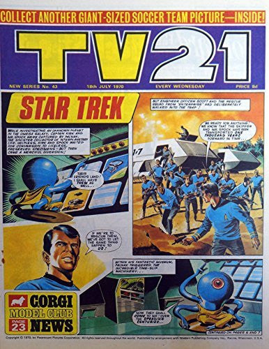 Vintage Ultra Rare TV21 Comic Magazine Issue No. 43 18th July 1970