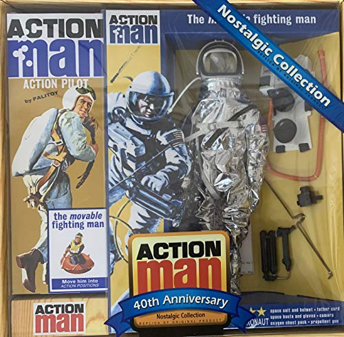 Action Man 40th Anniversary Vintage Nostalgic Collection Action Pilot Plus The Astronaut Space Suit & Equipment Set Factory Sealed Shop Stock Room Findctory Sealed Shop Stock Room Find