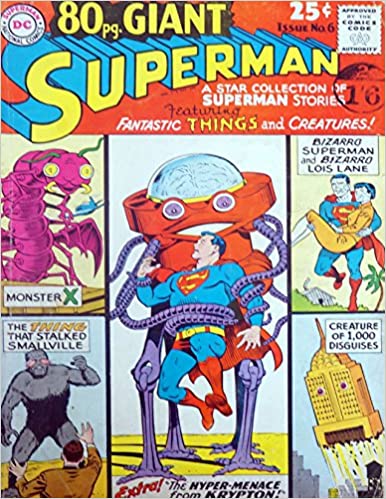 Vintage DC Comics Superman - 80pg Giant Comic Issue No. 6 January 1965 Featuiring A Star Collection Of Superman Stories Including Fantastic Things And Creatures - Ex Shop Stock