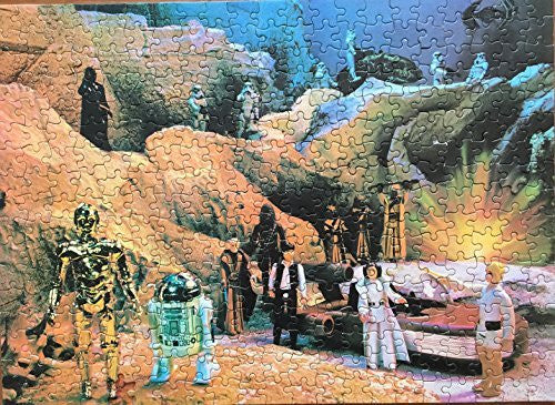 Vintage 1979 Waddingtons Star Wars Kenners Action Figures 350 Piece Jigsaw Puzzle No. 194A - Encounter On Tatooine - 100% Complete In The Original Box - Very Very Rare