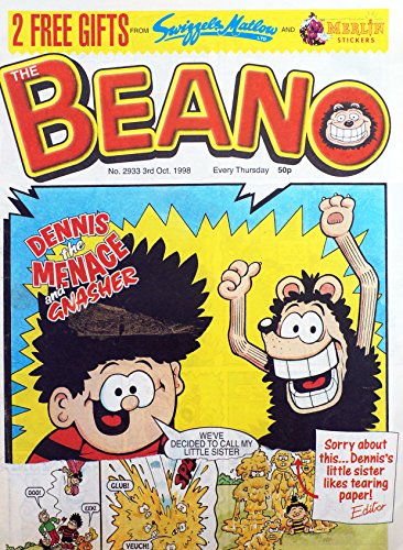 Beano Comic Issues 2933 October 3rd 1998 (Beano) [Unknown Binding]