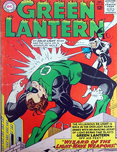 Vintage Very Rare DC Comics The Green Lantern - Featuring The Wizard Of The Light Wave Weapons - Comic Issue No. 33 - December 1964 - Ex Shop Stock [Unknown Binding]
