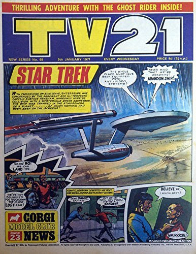 Vintage Ultra Rare TV21 Comic Magazine Issue No. 68 9th January 1971
