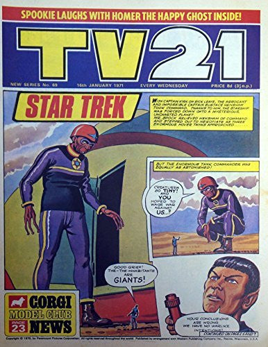 Vintage Ultra Rare TV21 Comic Magazine Issue No. 69 16th January 1971