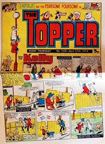 Vintage The Topper Weekly Boys And Girls Comic Number 1108 - April 27th 1974