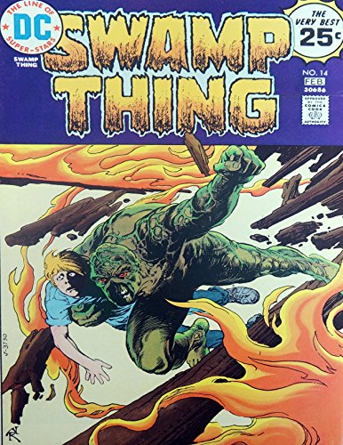 Vintage Very Rare DC Comics Swamp Thing - In The Tomorrow Children - Comic Issue No. 14 - February 1975 - Ex Shop Stock [Unknown Binding]