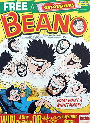 Vintage Rare The Beano Weekly Boys And Girls Comic Magazine No. 2957 March 20th 1999