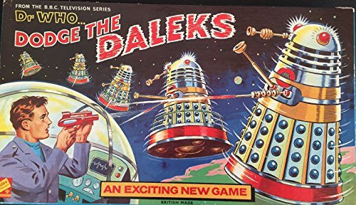 Vintage Dr Who 1965 Dodge The Daleks - An Exciting Board Game By Cowan, De Groot Ltd - Based On The First Doctor Story - Daleks Invasion Of Earth - Fantastic Condition - Complete In The Original Box