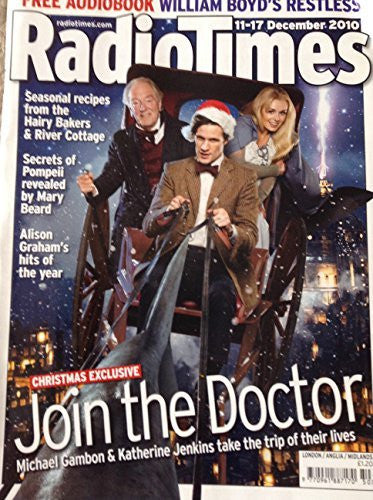 Radio Times Doctor Who Front Cover 11th to 17th Of December 2010 - Join The Doctor - Featuring Matt Smith As The Dr, WIth Michael Gambon & Katherine Jenkins