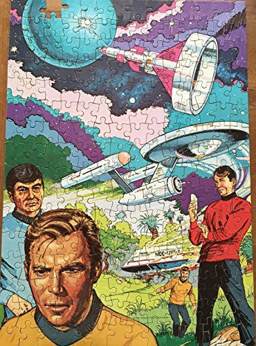 Star Trek Vintage 1979 U.K. Release Whitman 224 Large Piece Jigsaw Puzzle Number 7942 Animated Adventure With The Enterprise & Crew