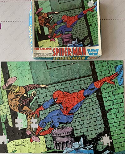 Vintage 1978 Whitman The Amazing Spiderman Jigsaw Puzzle 180 Piece Jigsaw Puzzle Number 7718 In The Original Box