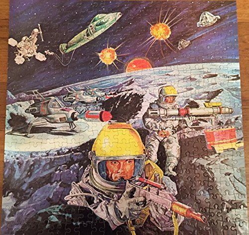 Vintage 1970 Arrow Games - Gerry Andersons UFO 320pc Jigsaw Puzzle Moon Base Under Attack - Complete & In The Original Box