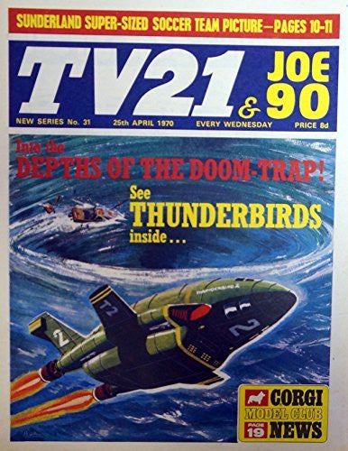 Vintage Ultra Rare TV21 & Joe 90 Comic Magazine Issue No. 31 25th April 1970