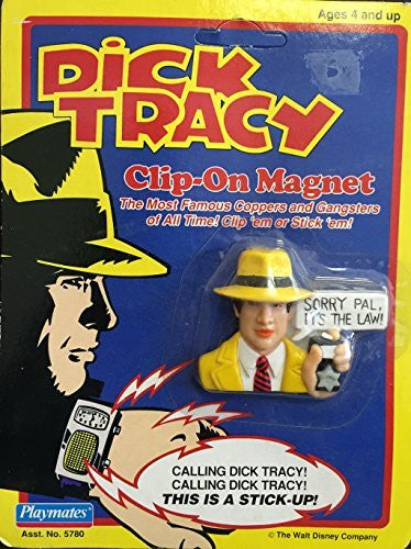 Dick Tracy Coppers And Gangsters Clip On Magnet Dick Tracy Playmates Vintage 1990 New On Card