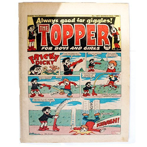 Vintage The Topper Weekly No. 1677 Boys And Girls Comic Every Thursday 23rd March 1985 By D C Thomson & Co