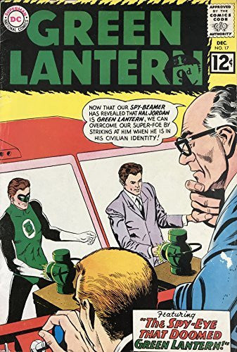 Vintage Very Rare DC Comics The Green Lantern - Featuring The Spy Eye That Doomed Green Latern - Comic Issue No. 17 - December 1962 - Ex Shop Stock