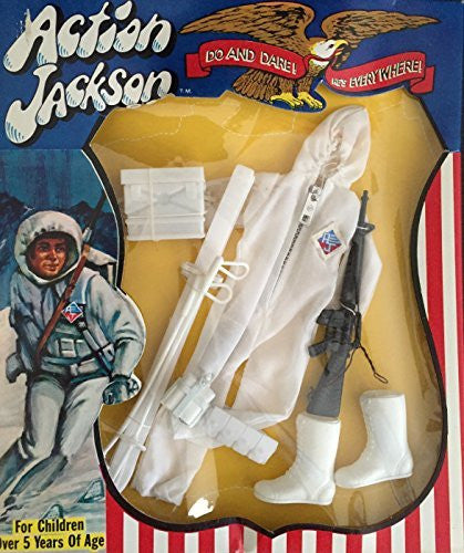 Vintage Mego 1971 Action Jackson Item No: 1105 Ski Patrol Outfit and Accessories Set - Do And Dare! He's Everywhere - New Shop Stock Room Find