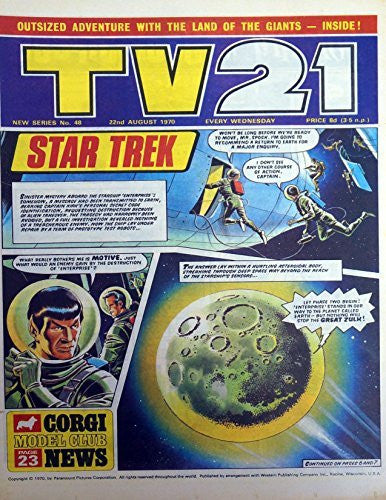 Vintage Ultra Rare TV21 Comic Magazine Issue No. 48 22nd August 1970