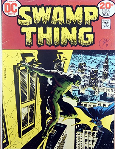 Vintage Very Rare DC Comics Swamp Thing - In Night Of The Bat - Featuring Batman - Comic Issue No. 7 - December 1973 - Ex Shop Stock [Unknown Binding]