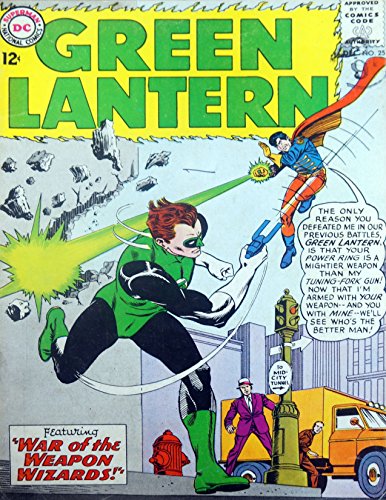 Vintage Very Rare DC Comics The Green Lantern - Featuring War Of The Weapon Wizards - Comic Issue No. 25 - December 1963 - Ex Shop Stock [Unknown Binding]