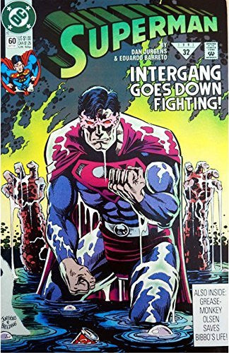 Vintage DC Comics Superman Issue Number 60 Comic October 1991 - Intergang No More