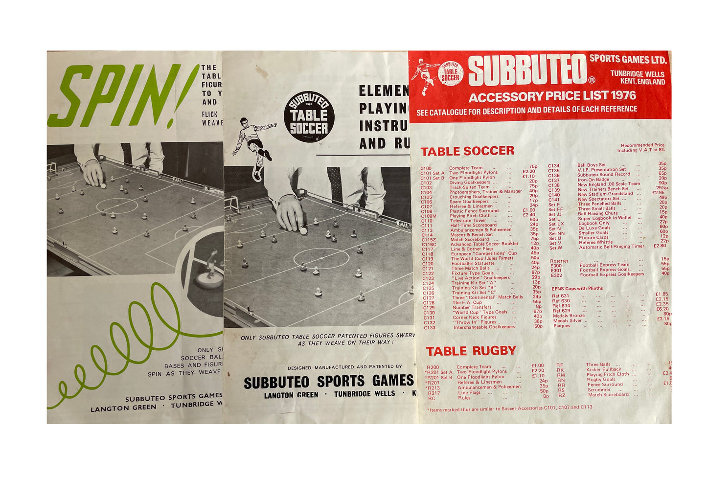 Vintage 1970 Subbuteo Table Soccer Continental Display Edition 100% Complete In The Original Box
